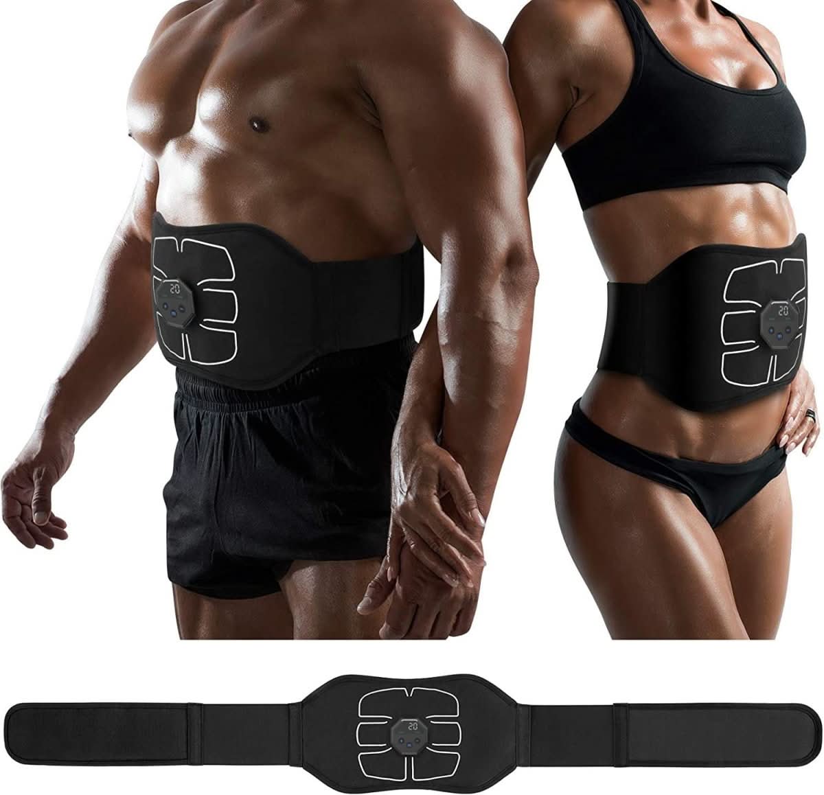 EMS-Bauchgürtel – 6 Trainingsmodi, USB-aufladbar Zorenza