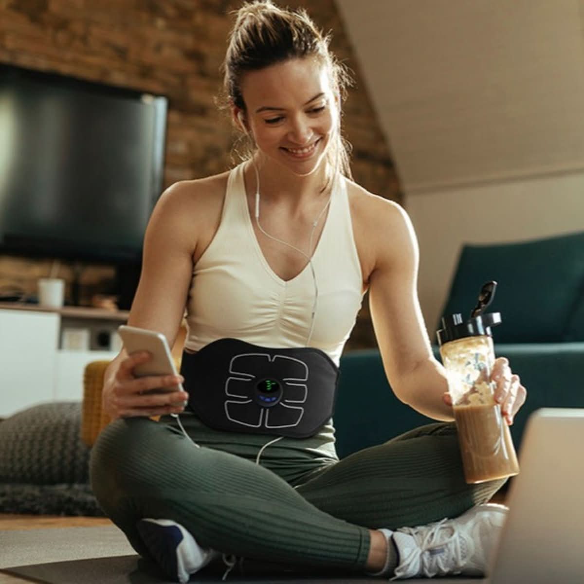 EMS-Bauchgürtel – 6 Trainingsmodi, USB-aufladbar Zorenza