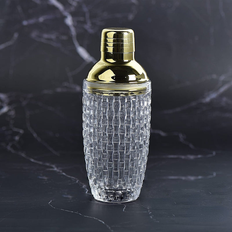 Cocktailshaker mit Kristallglas und Edelstahl-Oberteil -    Zorenza