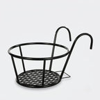 Balkon-Topfhalter mit Haken – 3er-Set, Schwarz, ohne Bohren, wetterfest -    Zorenza