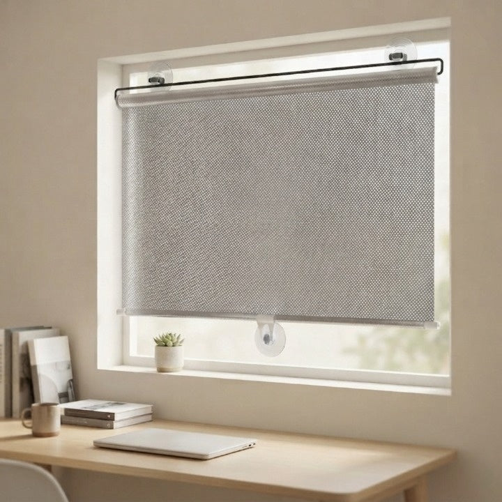 Fensterrollo mit UV-Schutz – selbsthaftend, ohne Bohren -    Zorenza