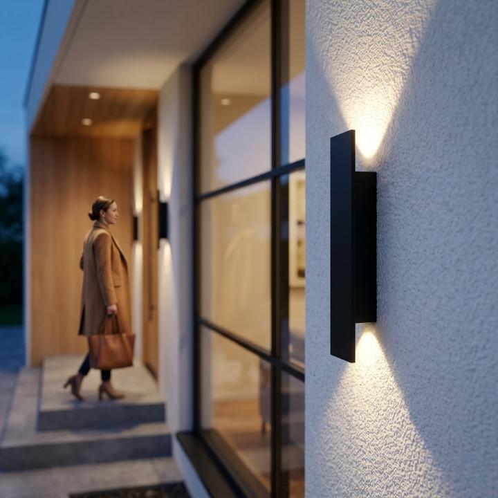 Außen-LED-Wandleuchte mit Auf-Ab-Licht – Wetterfest IP65 -    Zorenza