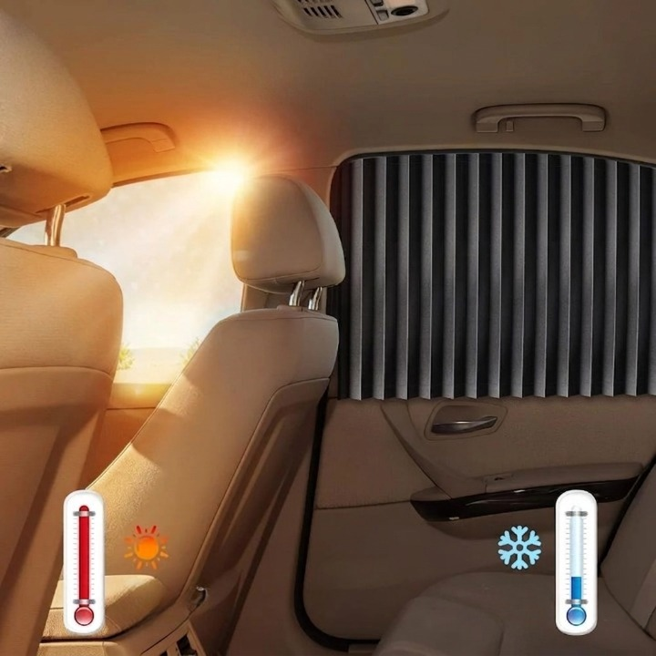 Magnetischer Auto Sonnenschutz 4er-Set — 99% UV-Schutz, Seitenfenster, 3 Farben -    Zorenza