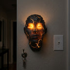 Wandleuchte Gesichts-Skulptur mit LED-beleuchteten Rissen -    Zorenza
