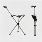 2-in-1 Gehstock mit Sitzfunktion – Klappbar, belastbar bis 150 kg -    Zorenza