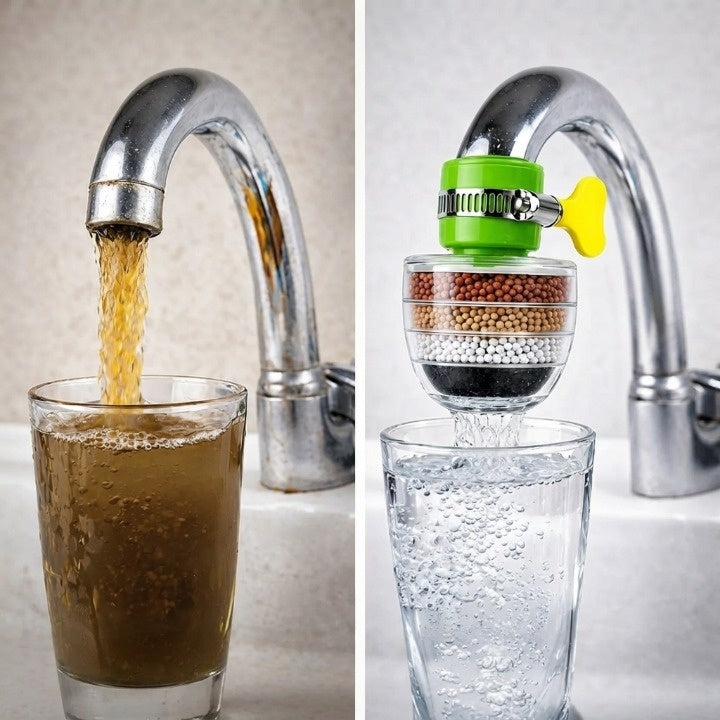 Wasserfilter für Wasserhahn – 5-Schicht Aktivkohle Filtration -    Zorenza