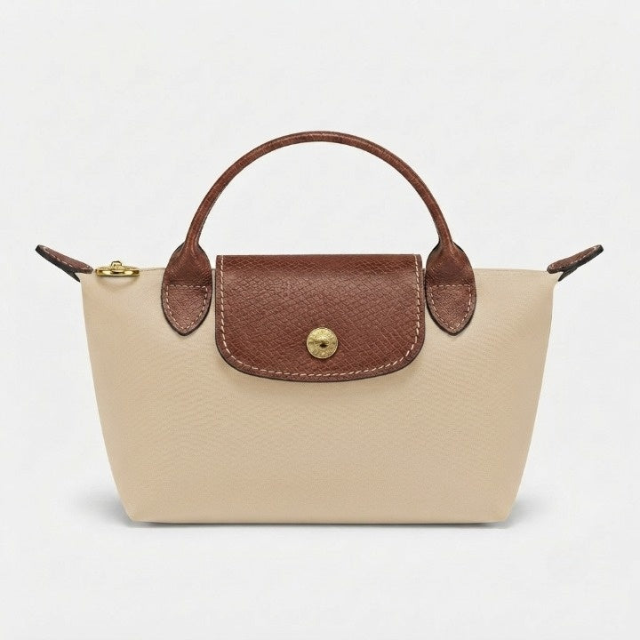 Mini-Handtasche mit Lederdetails und Goldverschluss -    Zorenza