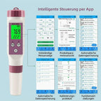 Digitales Wasserqualitäts-Testgerät 7-in-1 mit Bluetooth -    Zorenza