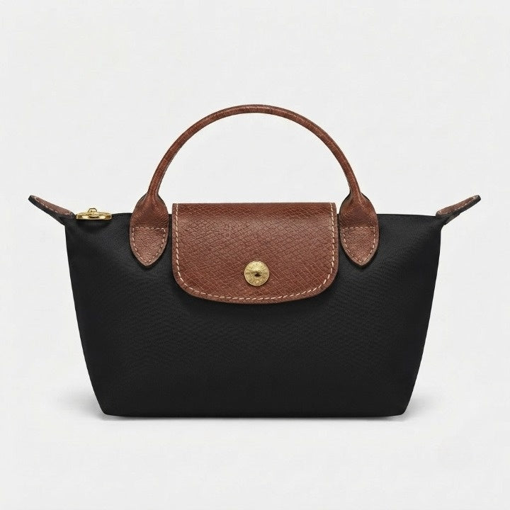 Mini-Handtasche mit Lederdetails und Goldverschluss -    Zorenza