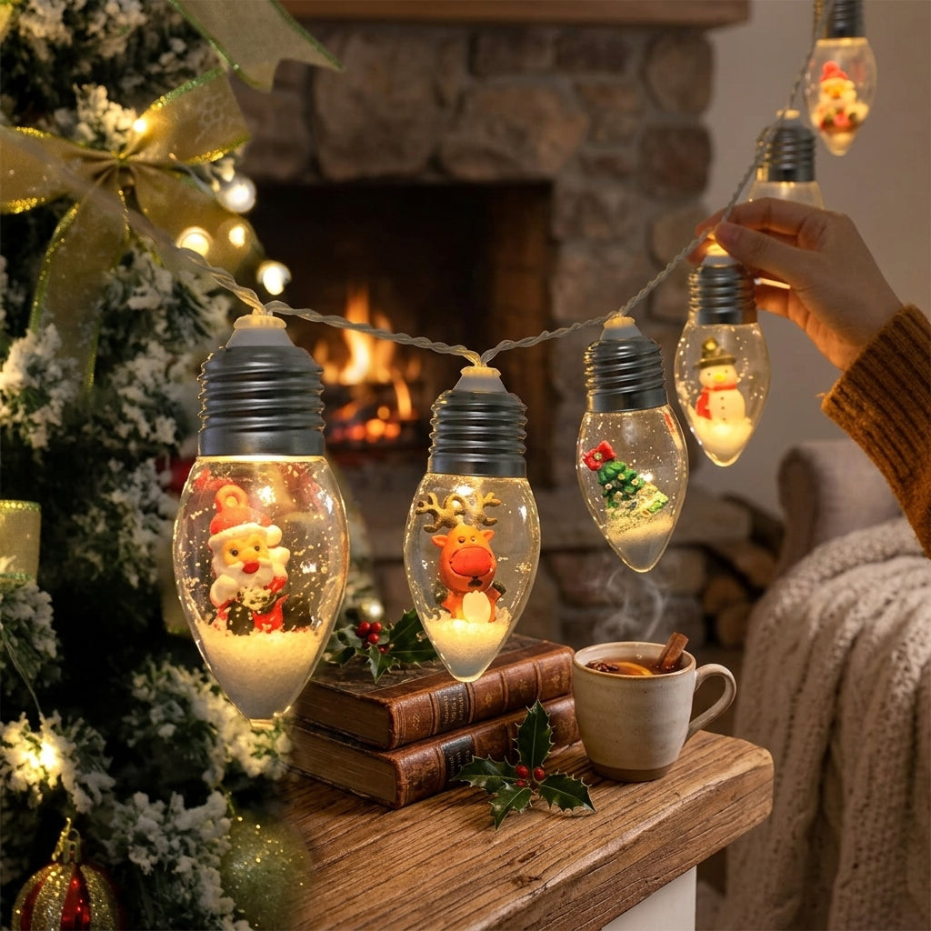 LED-Lichterkette Weihnachtsfiguren – Glühbirnen-Design -    Zorenza
