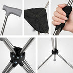 2-in-1 Gehstock mit Sitzfunktion – Klappbar, belastbar bis 150 kg -    Zorenza