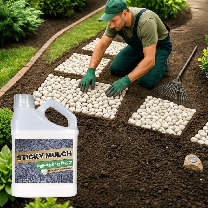 Sticky Mulch Landschaftskleber 500 g — fixiert Mulch, Kies & Sand, regenfest, deckt 8–12 m² -    Zorenza