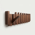 Wandgarderobe Massivholz, Klaviertasten-Design, 3 Farbtöne, 4/6/8 Haken -    Zorenza