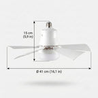 Deckenventilator mit LED-Beleuchtung und Fernbedienung -    Zorenza