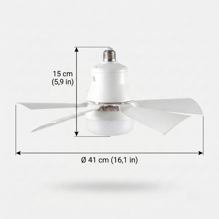 Deckenventilator mit LED-Beleuchtung und Fernbedienung -    Zorenza