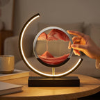 LED-Sandlampe mit drehbarem Sandbild, kabellos, USB-C, 3 Lichtfarben, 27 cm -    Zorenza