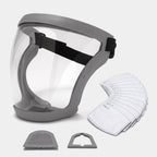 Gesichtsschild mit Wechselfiltern, transparentes Vollvisier, 210 g -    Zorenza