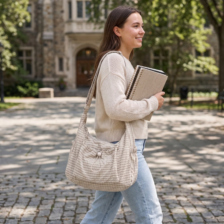 Crossbody-Tasche aus wasserabweisendem Nylon mit gepolstertem Laptopfach, verstellbarer Riemen, 4 Farben -    Zorenza
