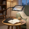 LED-Lupenlampe mit großer 3-fach Lupe, Standfuß, Akku und Schwanenhals -    Zorenza