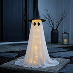 Leuchtender Geist mit Hexenhut – Halloween-Dekoration -    Zorenza