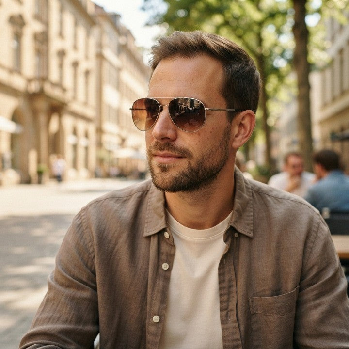 Pilotensonnenbrille mit Farbverlauf – UV400-Schutz -    Zorenza