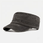 Militär Cap Flat Top aus Baumwolle – Verstellbare Passform, 5 Farben -    Zorenza