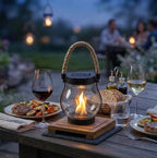 Solar-Gartenlaterne mit Flammeneffekt – 12 Stunden Licht pro Ladung -    Zorenza