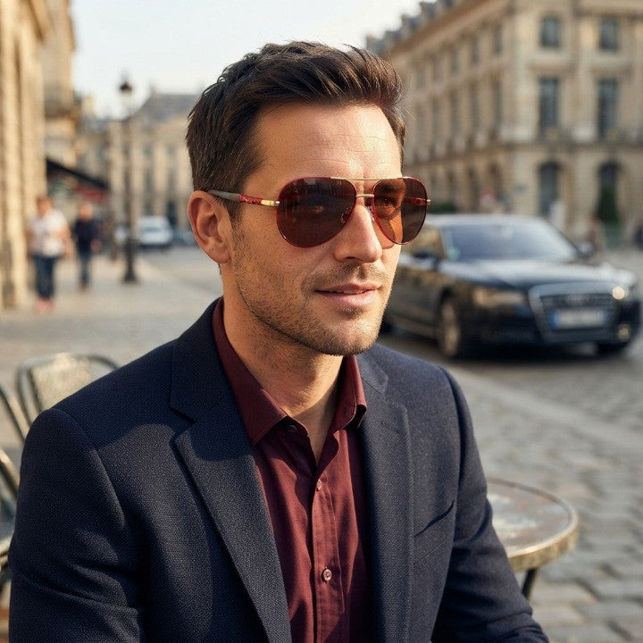 Polarisierte Aviator-Sonnenbrille UV-400 – Kratzfeste Polycarbonat-Gläser -    Zorenza
