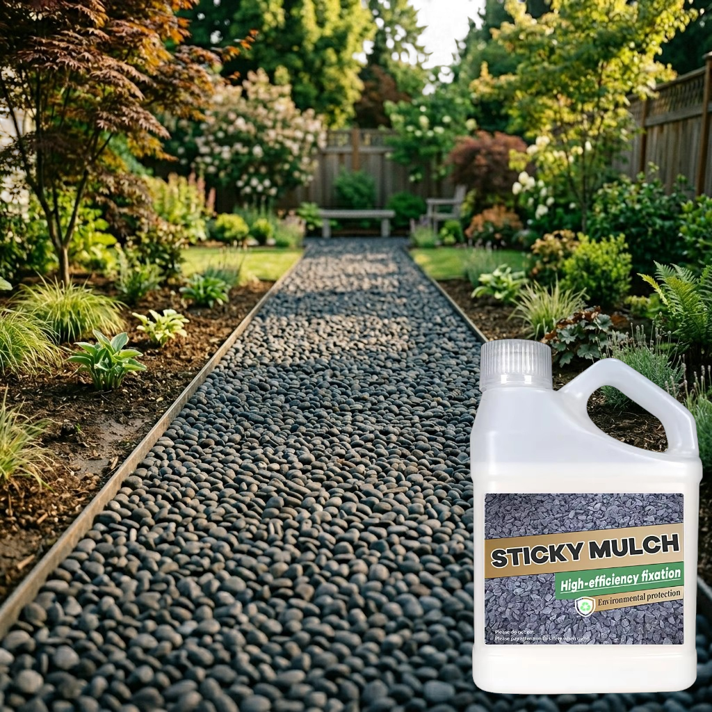 Landschaftskleber Pro – Schnelltrocknender Fixativ für Mulch, Kies & Dekorflächen -    Zorenza