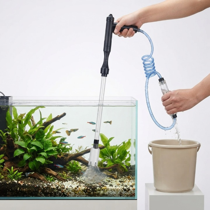 Aquarium Wasserwechsler automatisch mit Kiesreiniger -    Zorenza