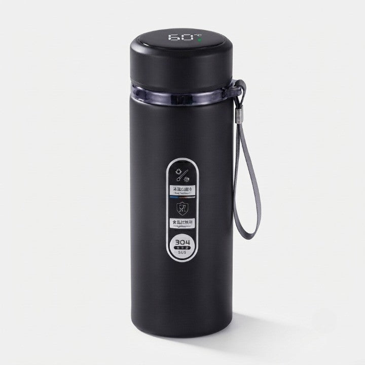 Thermosflasche mit LED-Temperaturanzeige – Edelstahl isoliert -    Zorenza