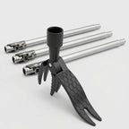Unkrautstecher, Edelstahl-Teleskopgriff 95 cm, Aluminium-Kopf abnehmbar -    Zorenza