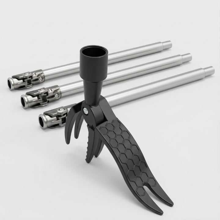 Unkrautstecher, Edelstahl-Teleskopgriff 95 cm, Aluminium-Kopf abnehmbar -    Zorenza