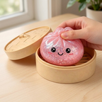 Anti-Stress-Ball Dumpling mit Glitzer — Ultraweich, Kawaii Design, 4 Farben -    Zorenza