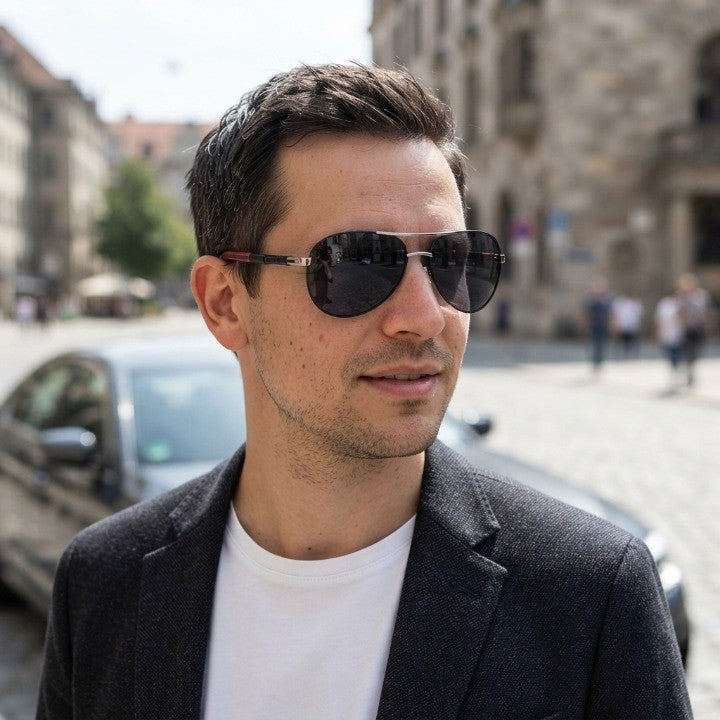 Polarisierte Aviator-Sonnenbrille UV-400 – Kratzfeste Polycarbonat-Gläser -    Zorenza