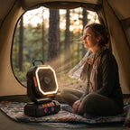 Campingventilator mit LED-Beleuchtung, 40.000 mAh Akku & Powerbank-Funktion -    Zorenza