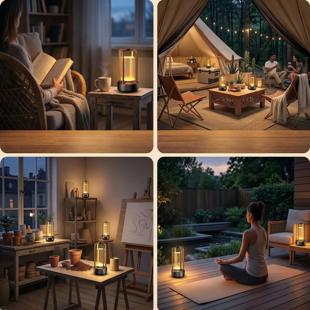 Tischlampe kabellos mit Touch-Dimmer und LED -    Zorenza