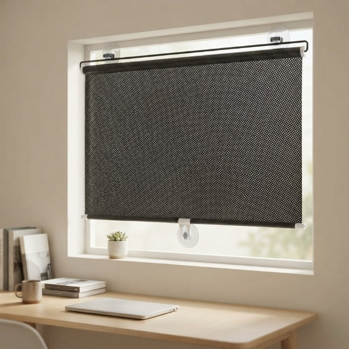 Fensterrollo mit UV-Schutz – selbsthaftend, ohne Bohren -    Zorenza