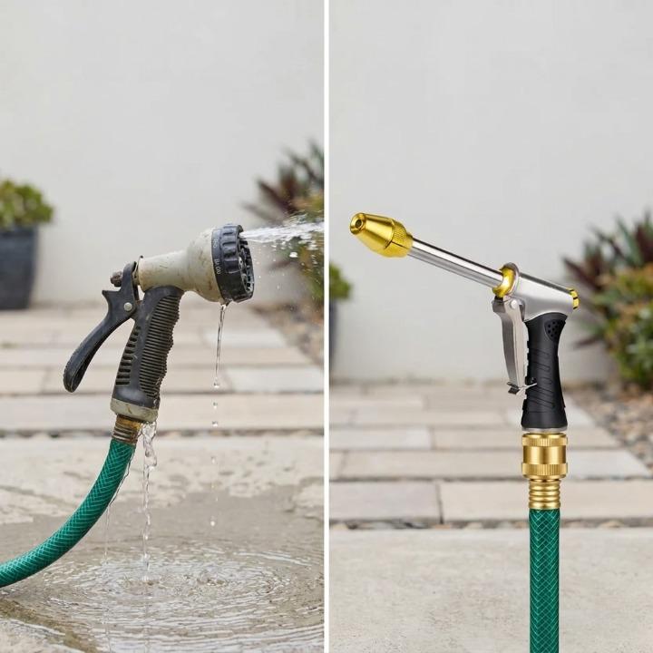 Hochdruck-Wasserpistole aus Aluminiumlegierung – verstellbare Düse, ergonomischer Griff -    Zorenza