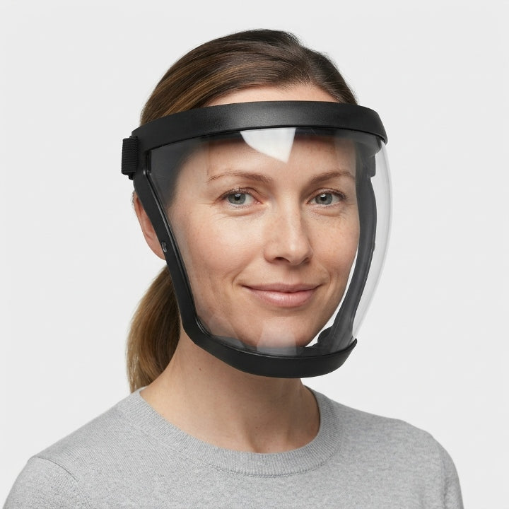 Gesichtsschild mit Wechselfiltern, transparentes Vollvisier, 210 g -    Zorenza
