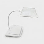 LED-Lupenlampe mit großer 3-fach Lupe, Standfuß, Akku und Schwanenhals -    Zorenza