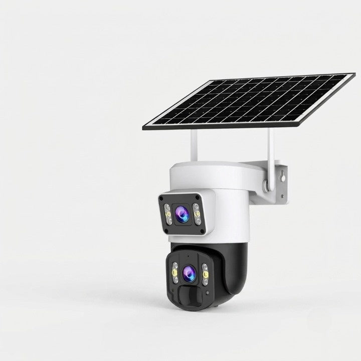 Solarkamera 360° mit 4K Auflösung – Nachtsicht, 10x Zoom, App-Steuerung -    Zorenza