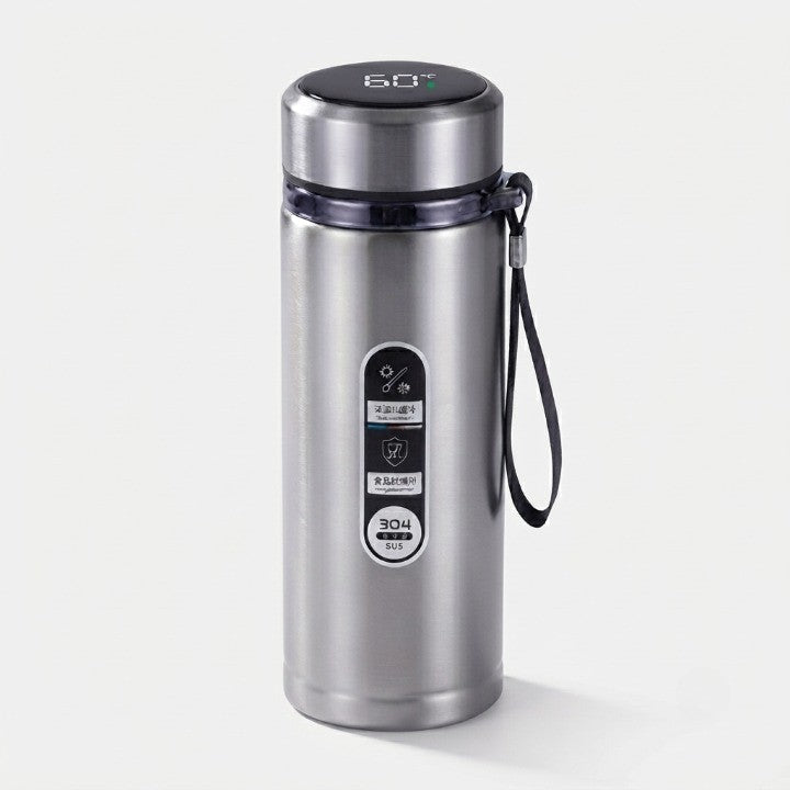 Thermosflasche mit LED-Temperaturanzeige – Edelstahl isoliert -    Zorenza