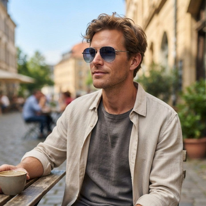 Pilotensonnenbrille mit Farbverlauf – UV400-Schutz -    Zorenza