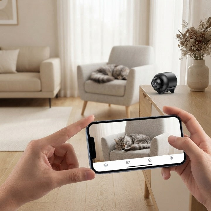 Mini Überwachungskamera 4K HD mit Weitwinkel und Speicheroptionen -    Zorenza