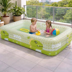 Kinderpool mit Dino-Sprüher & Sonnendach — Aufblasbar, 170 oder 210 cm -    Zorenza