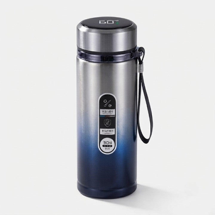 Thermosflasche mit LED-Temperaturanzeige – Edelstahl isoliert -    Zorenza