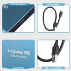 Externe SSD 2TB – Ultraschnell und kompakt für alle Geräte -    Zorenza