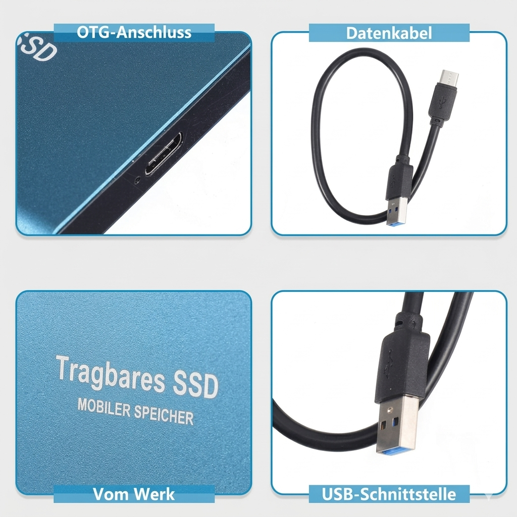 Externe SSD 2TB – Ultraschnell und kompakt für alle Geräte -    Zorenza