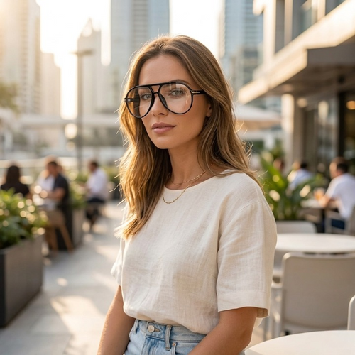 Aviator Oversize Sonnenbrille — Retro Design, UV400, 70er Vintage-Stil -    Zorenza